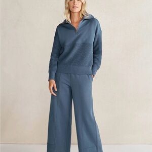 Haven Well Within Quarter Zip and Wide Leg Pants Set Size Small